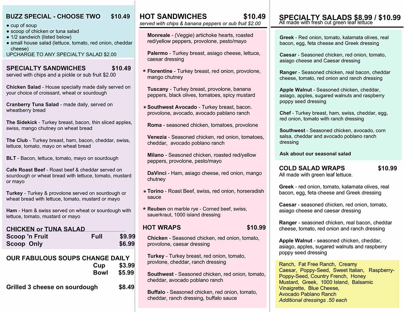 Lunch & Beverage Menu 1